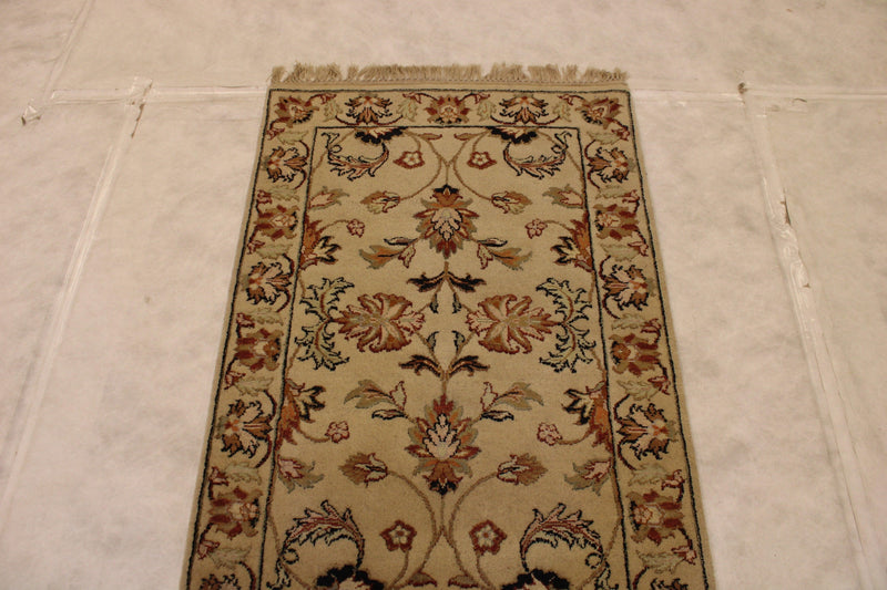 2'8" x 10'1" Silk Flower Hand Knotted Runner