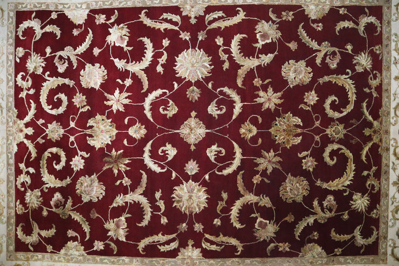 Silk Flower Rug, Fine Quality Rug, Persian Rug, Rugs For Dining Room