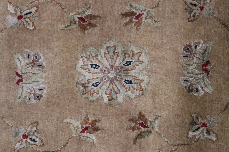 Silk Flower Rug, Persian Design Rug, Hand Knotted Indian Rug