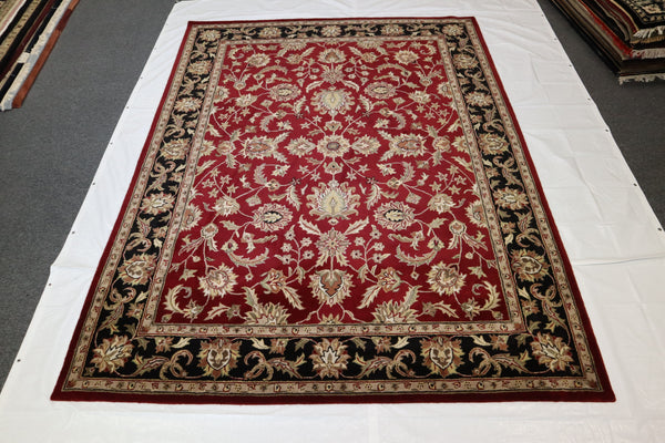 Tufted Rug, Red Oriental Rug, 9x12 Area Rug, Living Room Rug