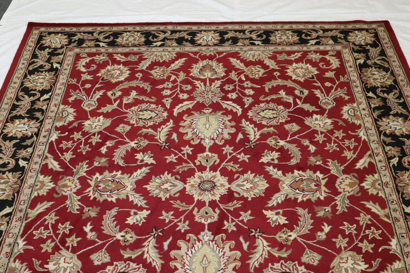 Tufted Rug, Red Oriental Rug, 9x12 Area Rug, Living Room Rug