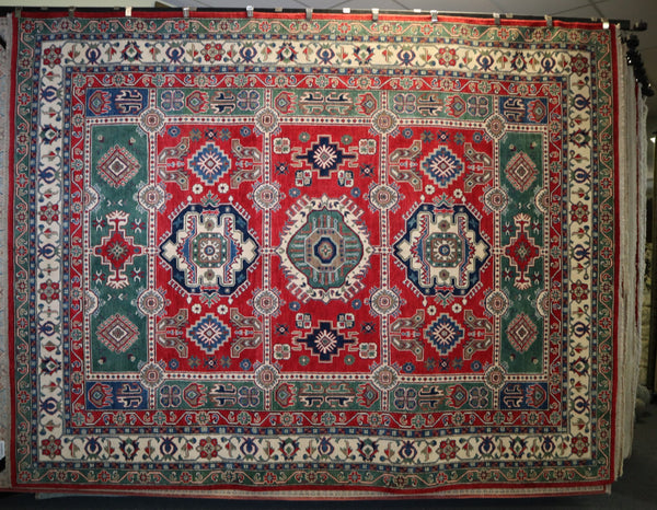 Kazak Rug, Tribal Rug, Hand Knotted Afghan Rug, big carpet for living room