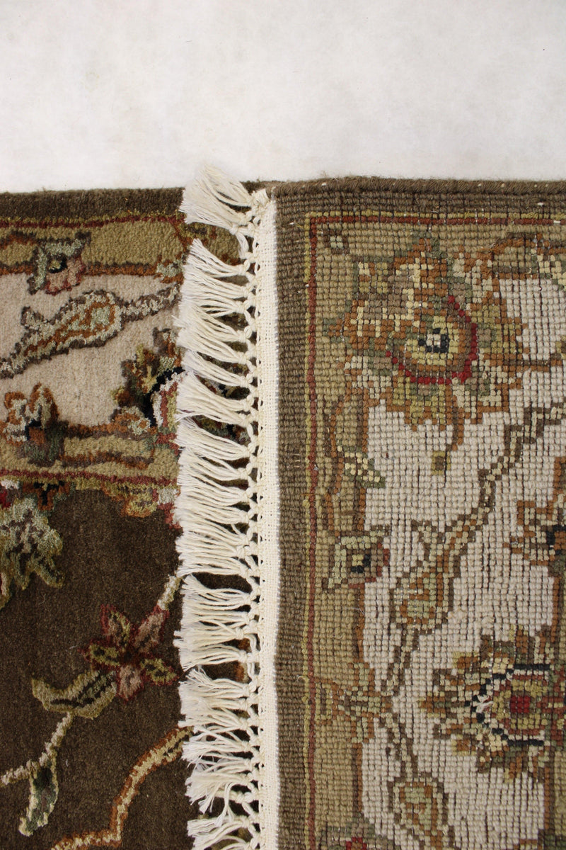 Silk Flower Hand Knotted Runner,100% lambs wool, 2'6" x 12'0"