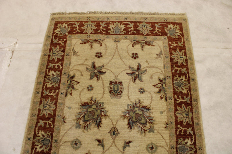 2'8" x 11'1" High Twist Hand Knotted Rug