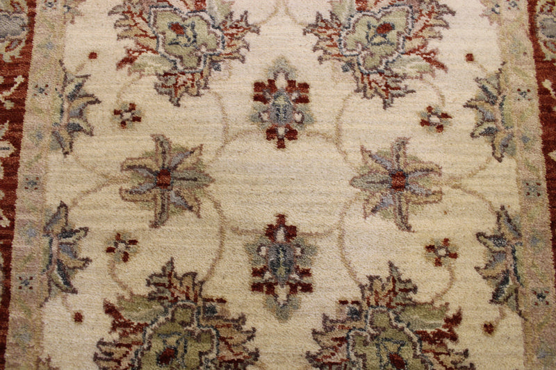 2'8" x 11'1" High Twist Hand Knotted Rug