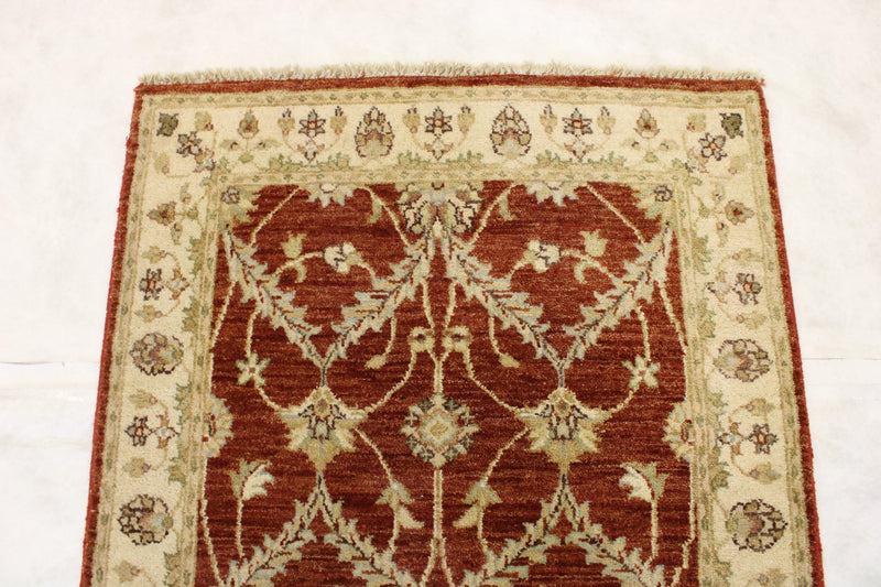 2'8" x 11'7" High Twist Hand Knotted Rug