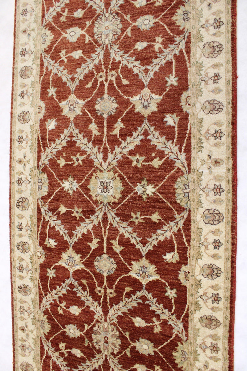 2'8" x 11'7" High Twist Hand Knotted Rug