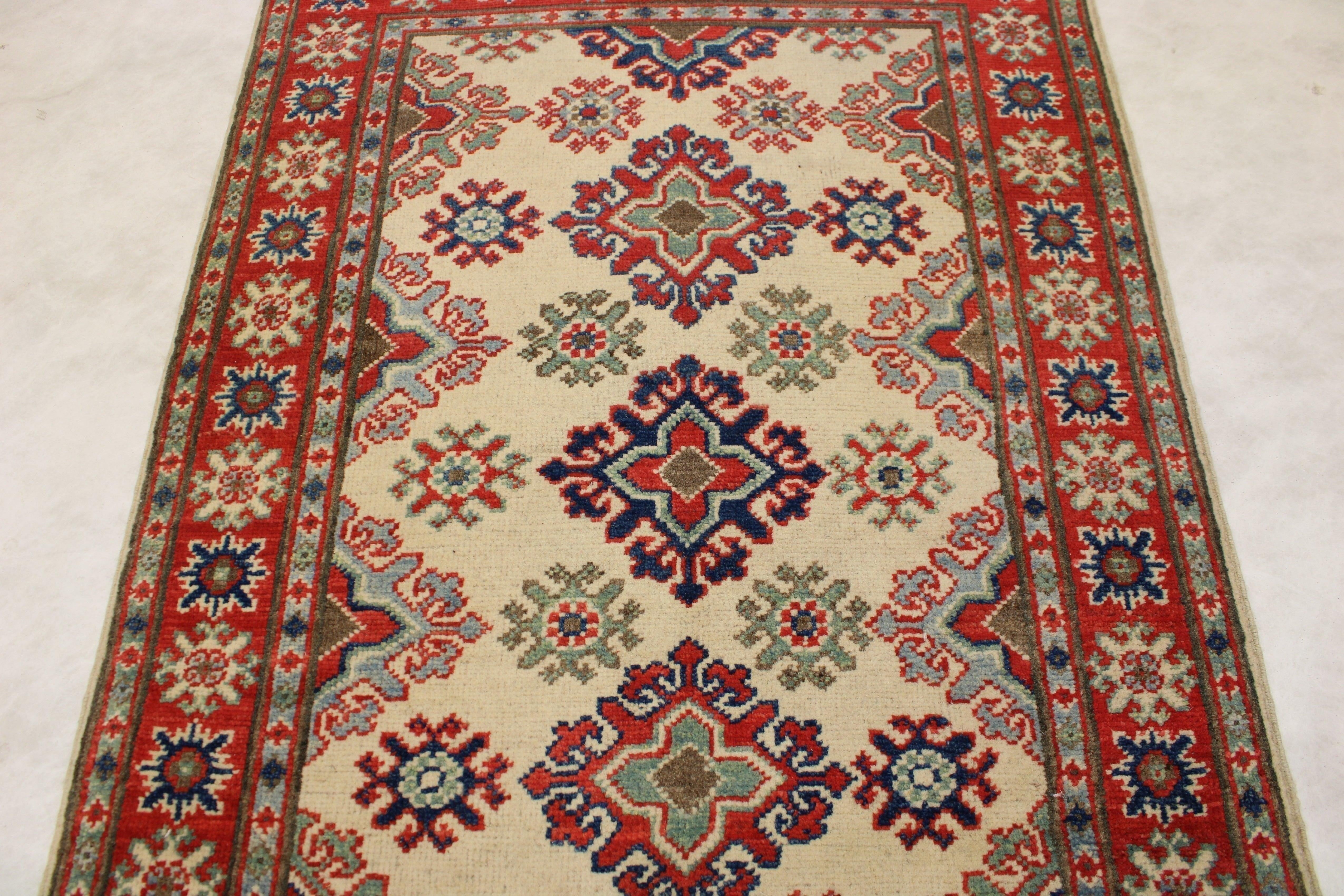 Kazak Rug, Afghan Rug, 3x4 Rug, Dining Room Rug Size, entry rugs for hardwood floors, Hand Knotted Wool Rugs