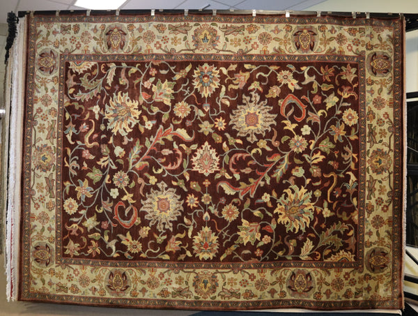 Turkish Knot Rug, Brown Area Rug, Large Living Room Rugs