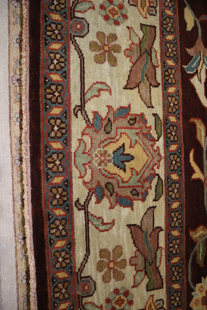 Turkish Knot Rug, Brown Area Rug, Large Living Room Rugs