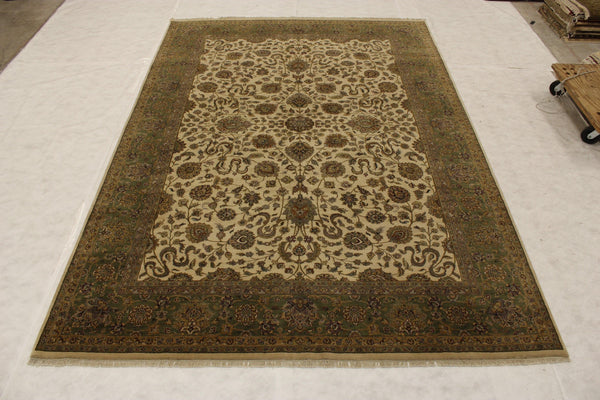 Indo Rug, Authentic Rug, Knotted Rugs, 10x14 Area Rugs, Dining Room Rug 