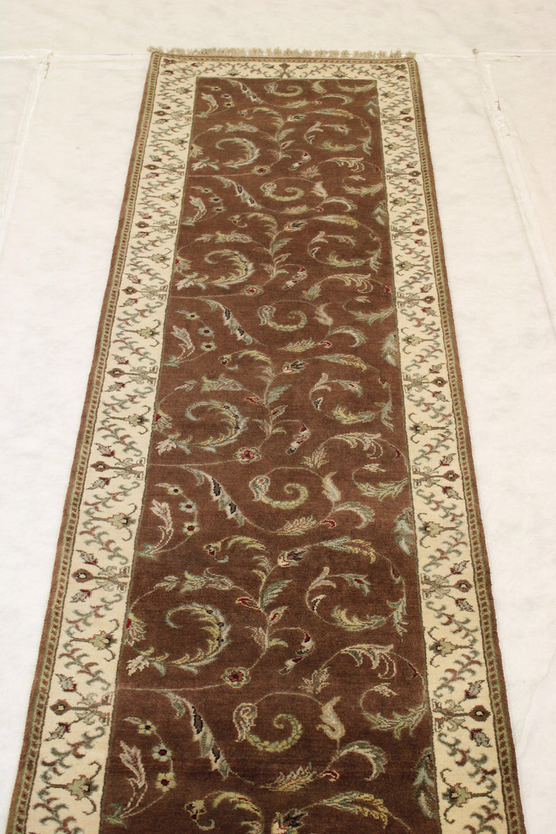 2'8" x 10'1" Persian Design Hand Knotted Runner