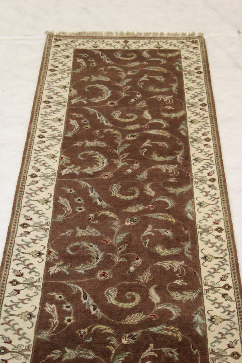 2'8" x 10'1" Persian Design Hand Knotted Runner