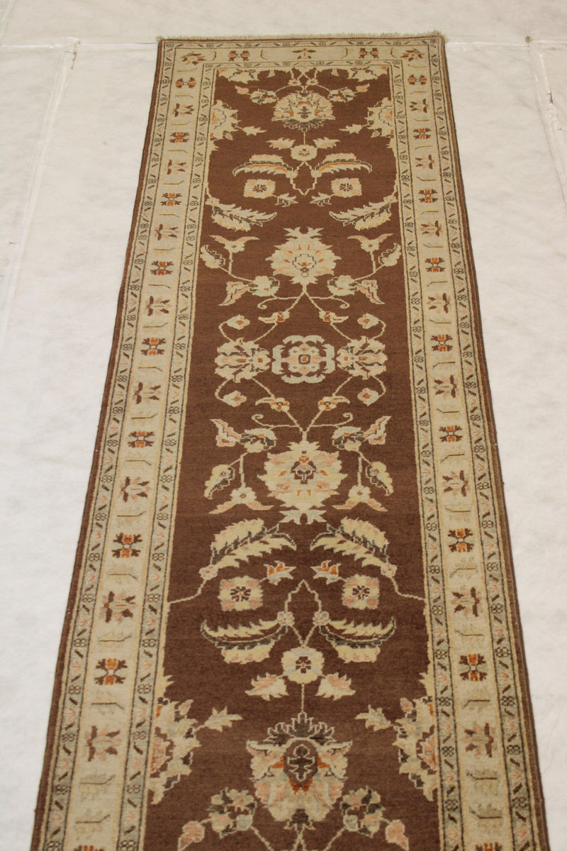 2'9" x 9'10" Oushak Hand Knotted Runner