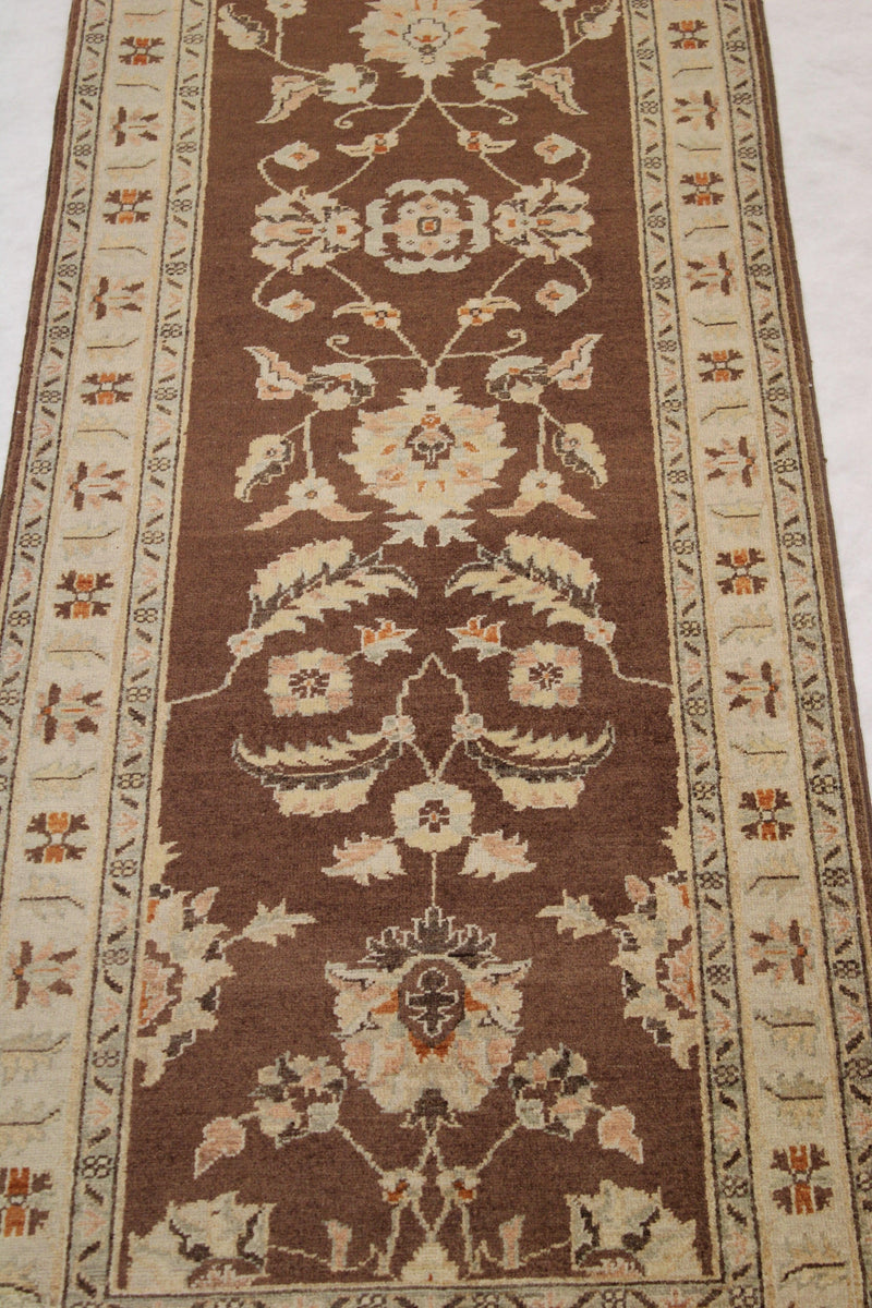 2'9" x 9'10" Oushak Hand Knotted Runner