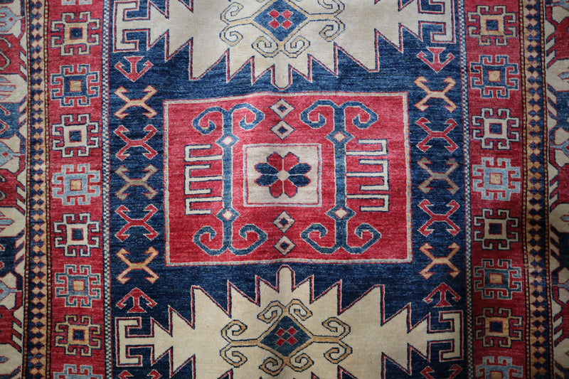 Kazak Rug, Tribal Rug, 6x8 Rug, Area Rugs For Bedroom