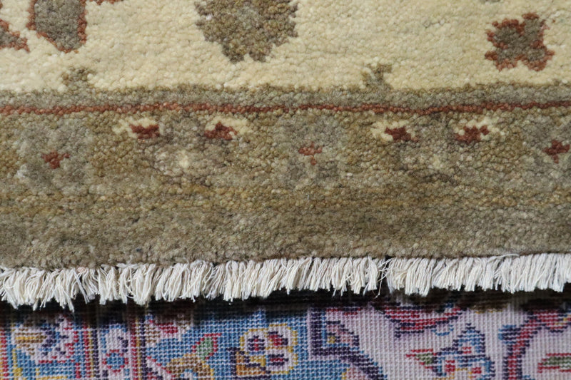 Oushak Rug, Neutral Rug, Hand Knotted Indian Rug, 6x9 Rug