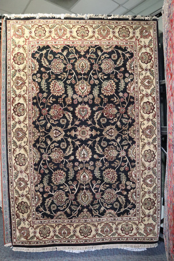 Jaipur Rug, Wool Oriental Rug, Indian Rug, 6x9 Area Rug