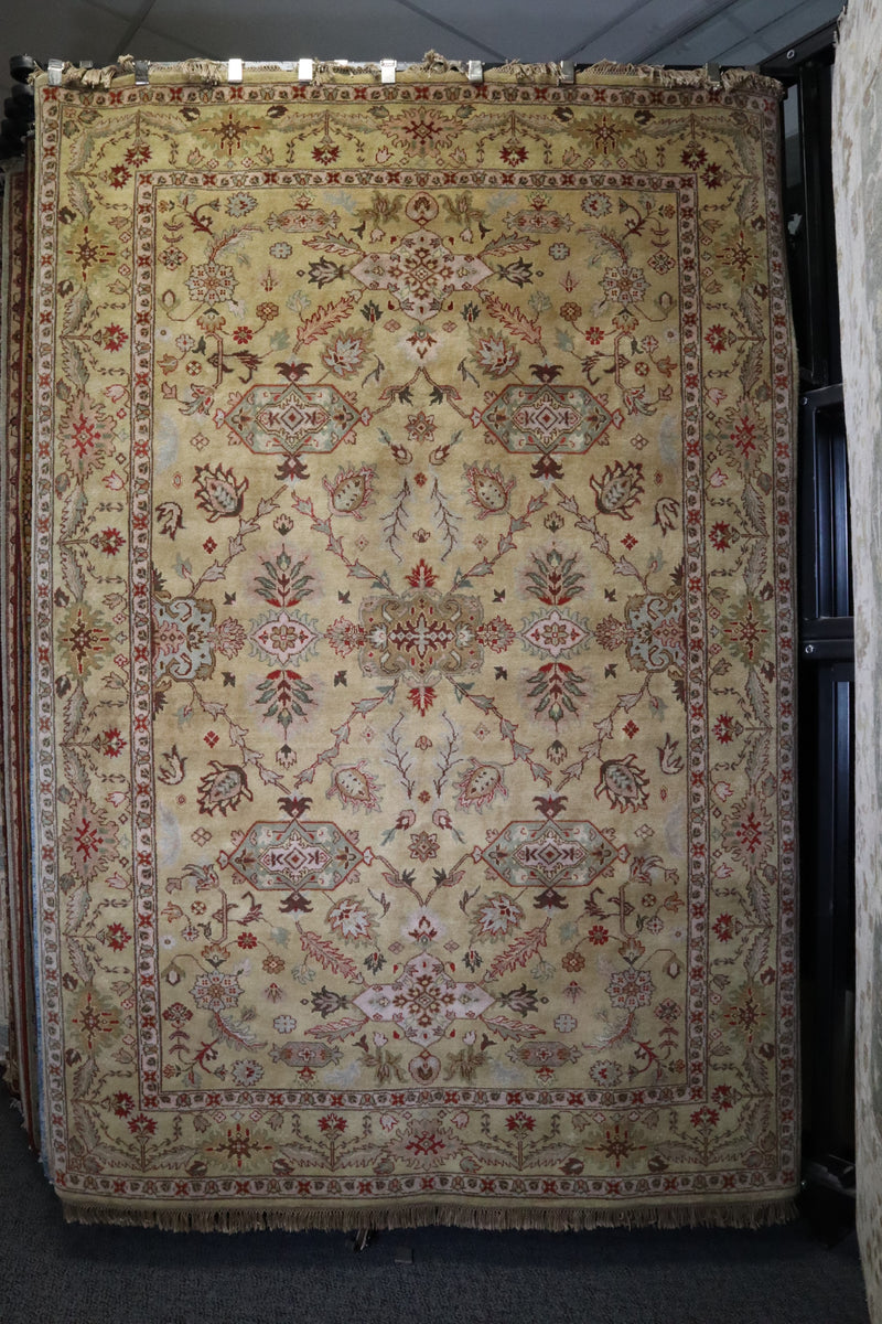 Oushak Rug, Indian Rug, Hand Knotted Rug, 6x9 Area Rug