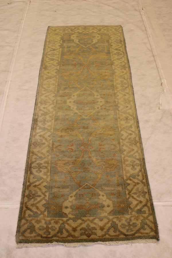 Oushak, Hand Knotted, Natural Multi, Runner