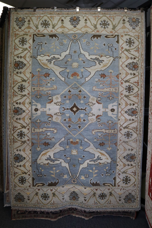 Oushak Rug, Wool Persian Rug, 6x9 Rug, Elegant Rug