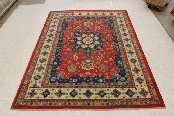 Kazak Rugs, Colorful Area Rugs, Afghan Rug, Tribal Rugs, 10x14 Rugs 