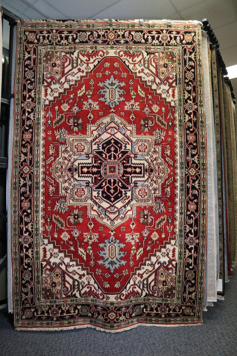 Serapi Rug, Persian Design Rug, Vegetable Dye Rug, 6x9