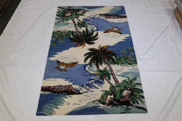 Hand Tufted Rug, Pictorial Rug, Wool Oriental Rug