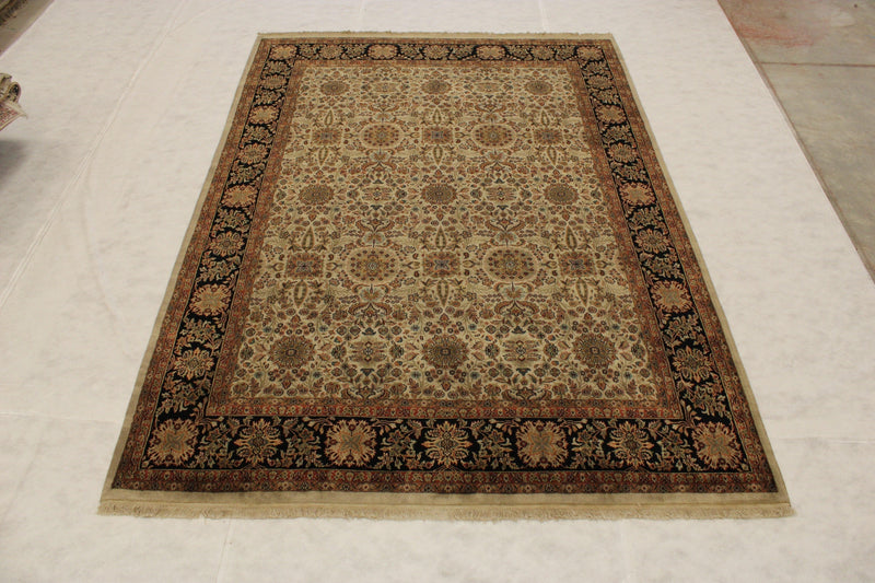 Indo Rug, Hand Knotted Wool Rug, Oriental Rug, Living Room Rug