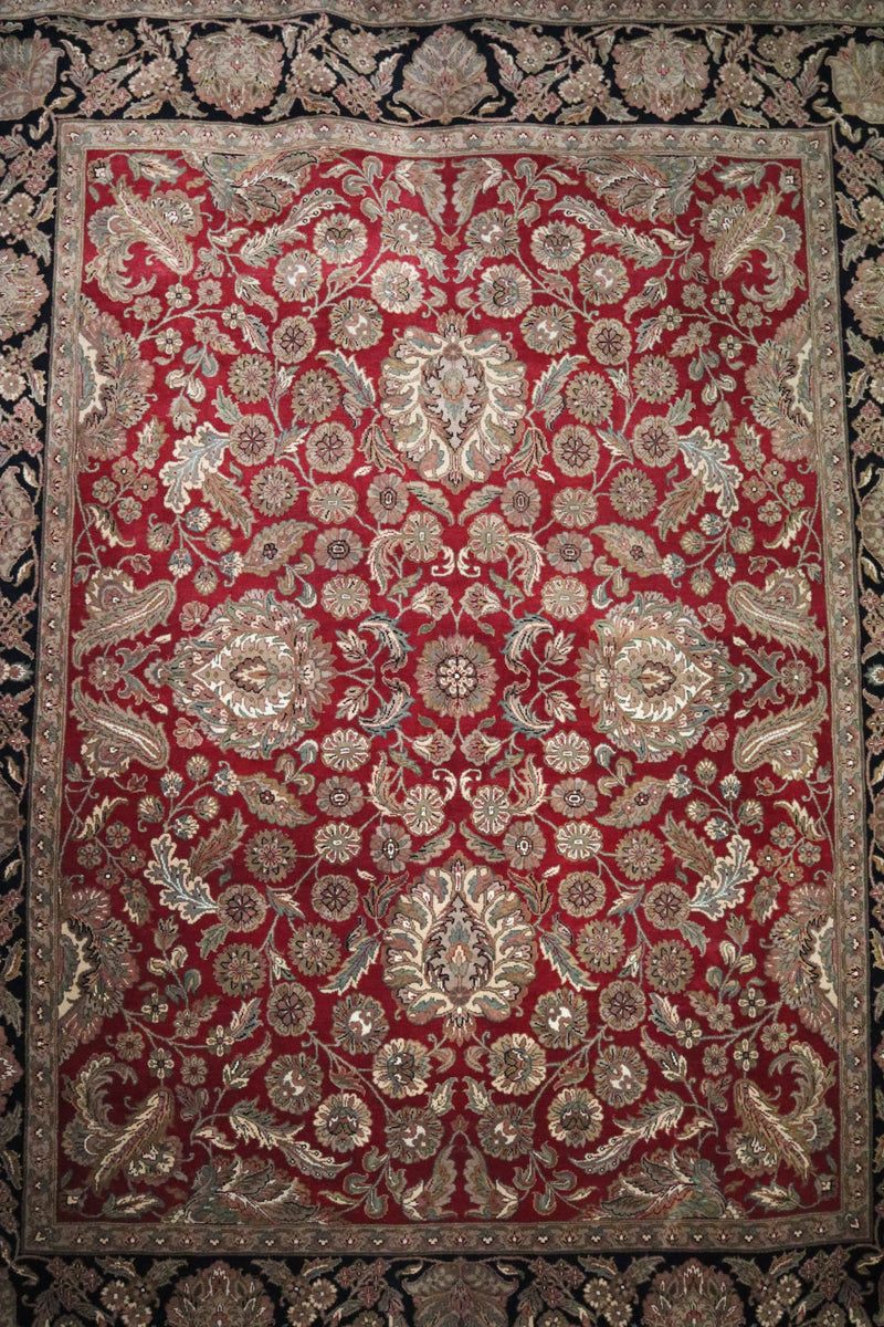 Jaipur Rug, Indian Rug, Red Hand Knotted Rug