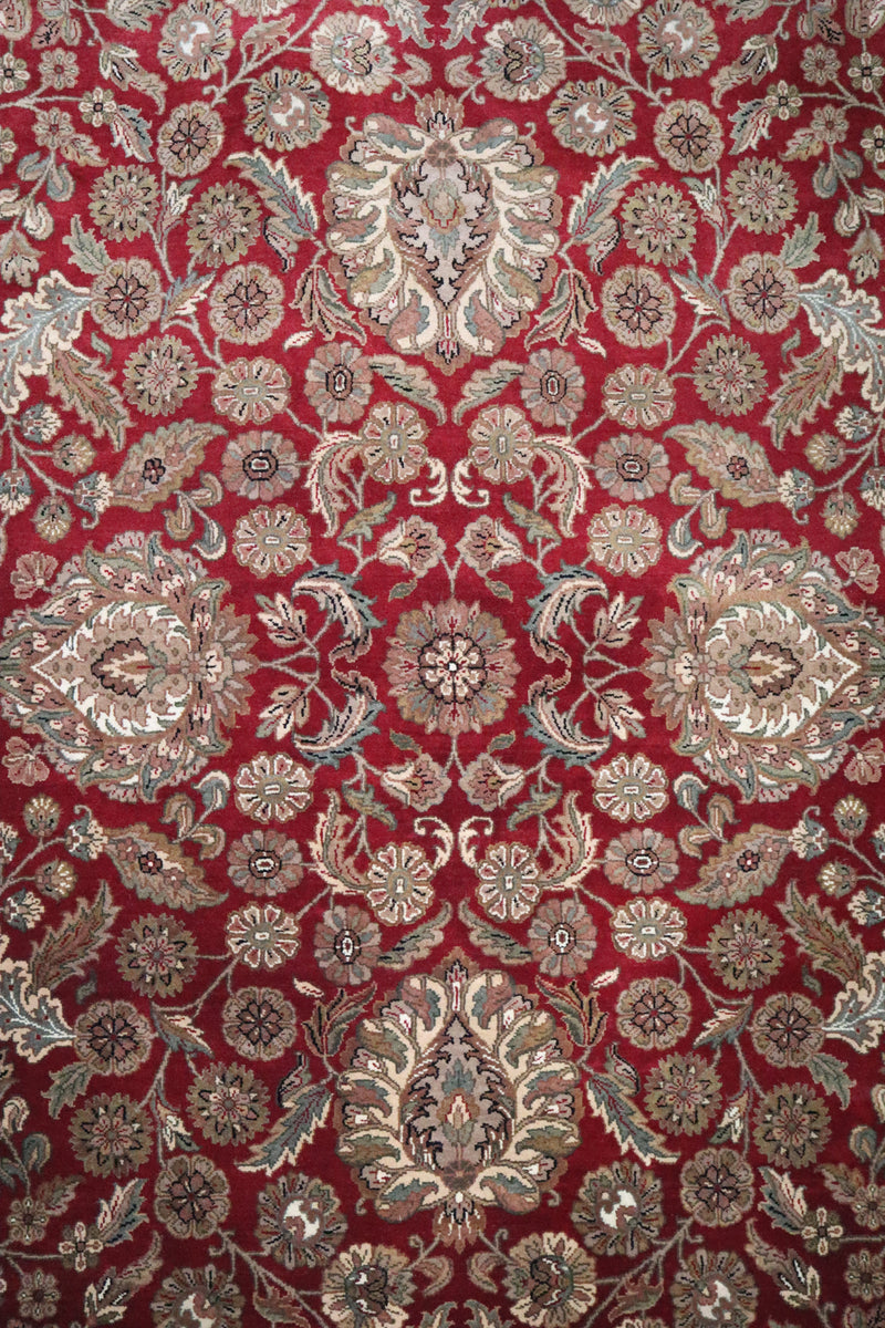 Jaipur Rug, Indian Rug, Red Hand Knotted Rug