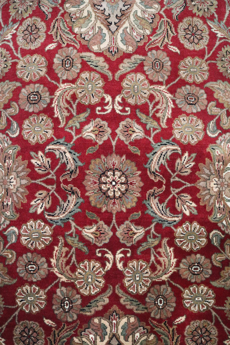 Jaipur Rug, Indian Rug, Red Hand Knotted Rug