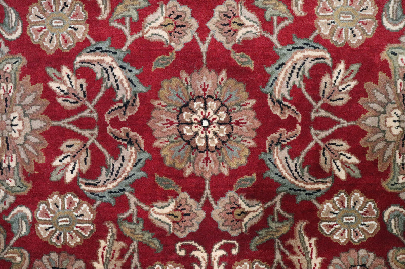 Jaipur Rug, Indian Rug, Red Hand Knotted Rug