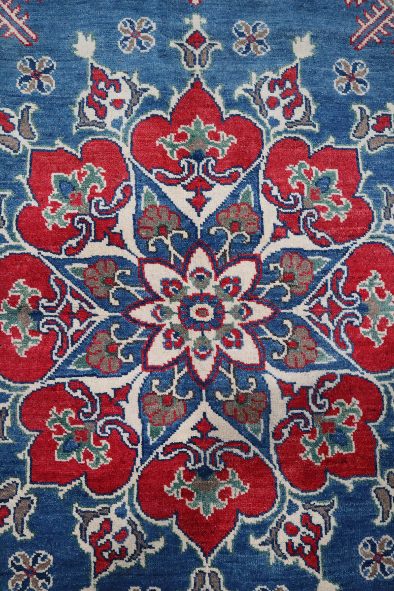 Kazak Rug, Bright Rug, Afghan Rug, Vegetable Dye Rug