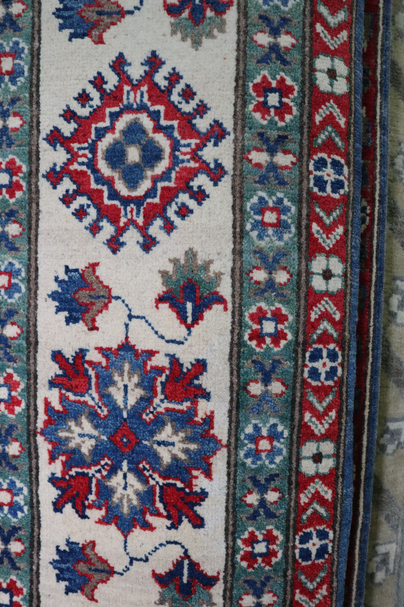 Kazak Rug, Bright Rug, Afghan Rug, Vegetable Dye Rug