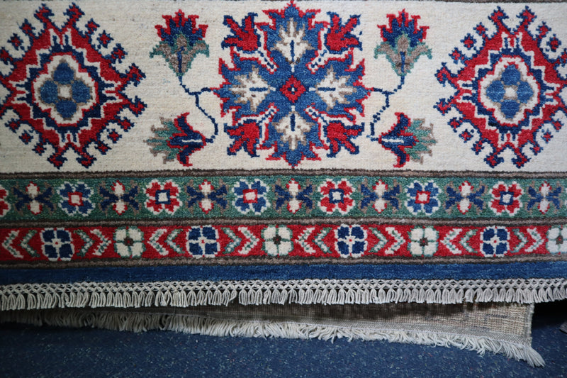 Kazak Rug, Bright Rug, Afghan Rug, Vegetable Dye Rug