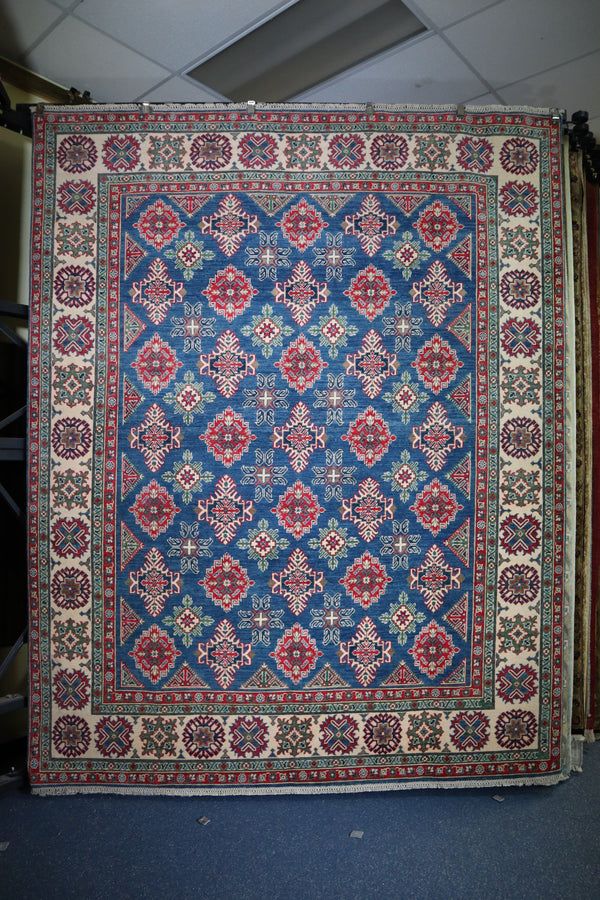 Kazak Rug, Oriental Rug, Colorful Area Rug, Hand Knotted Rug