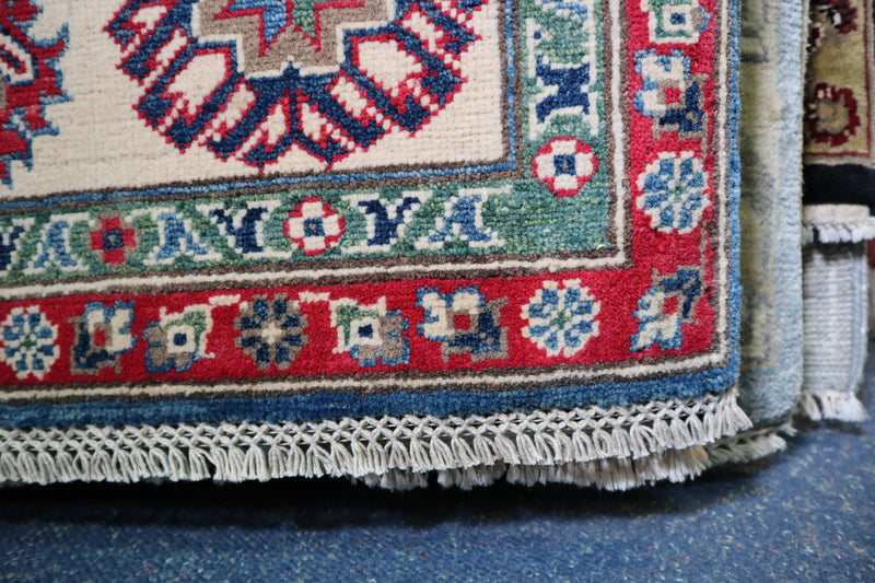 Kazak Rug, Oriental Rug, Colorful Area Rug