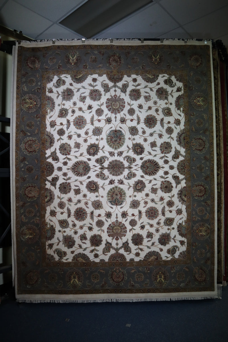 Silk Flower Rug, Persian Design Rug, Hand Knotted Rug