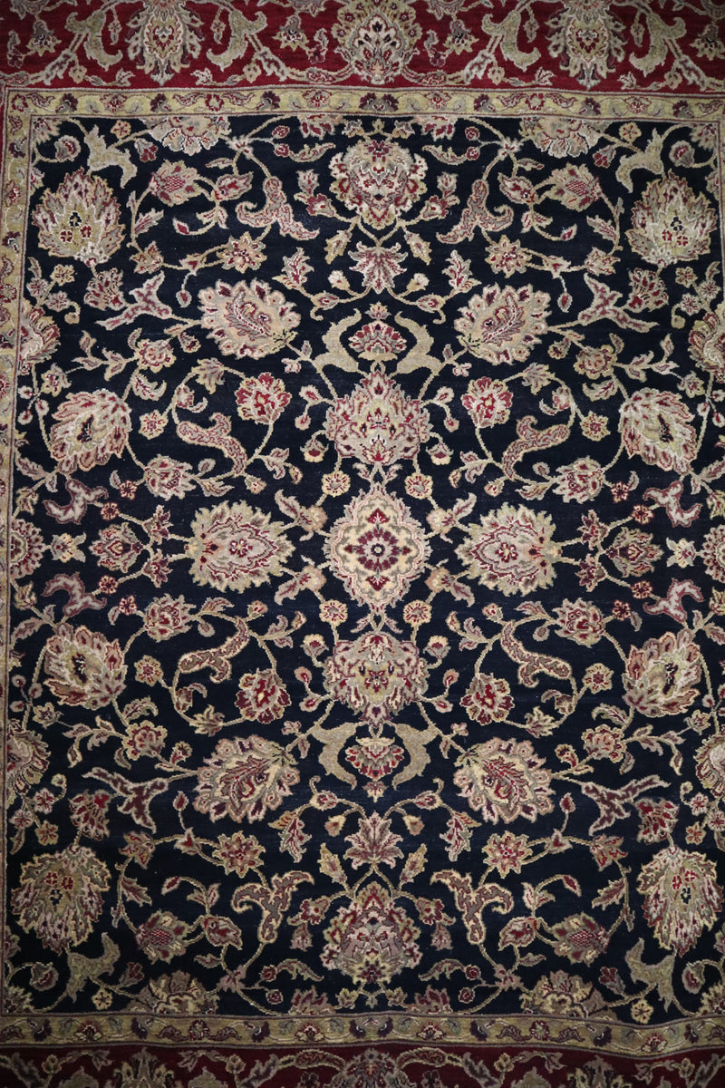 Jaipur Rug, Black Rug, Hand Knotted Oriental Rug