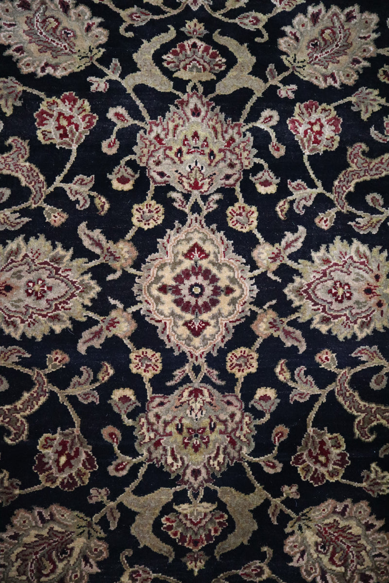 Jaipur Rug, Black Rug, Hand Knotted Oriental Rug