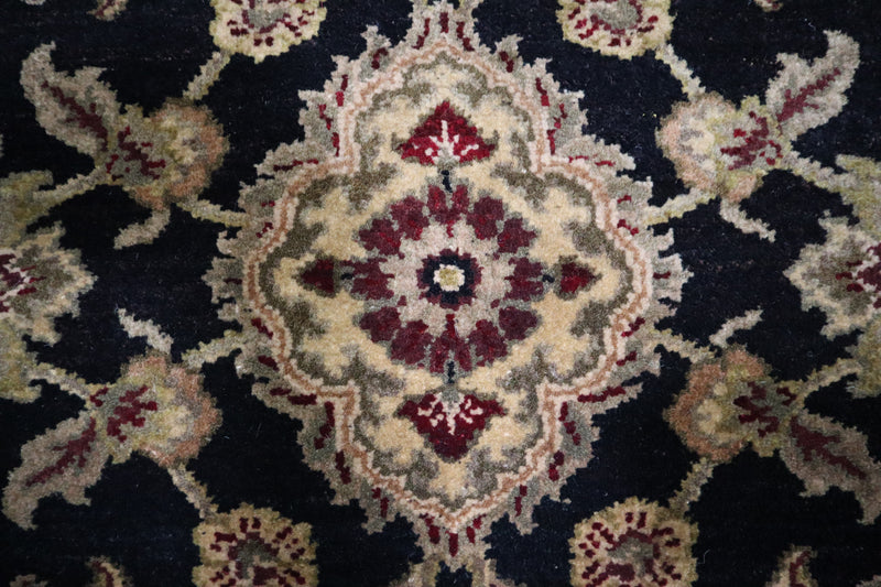 Jaipur Rug, Black Rug, Hand Knotted Oriental Rug