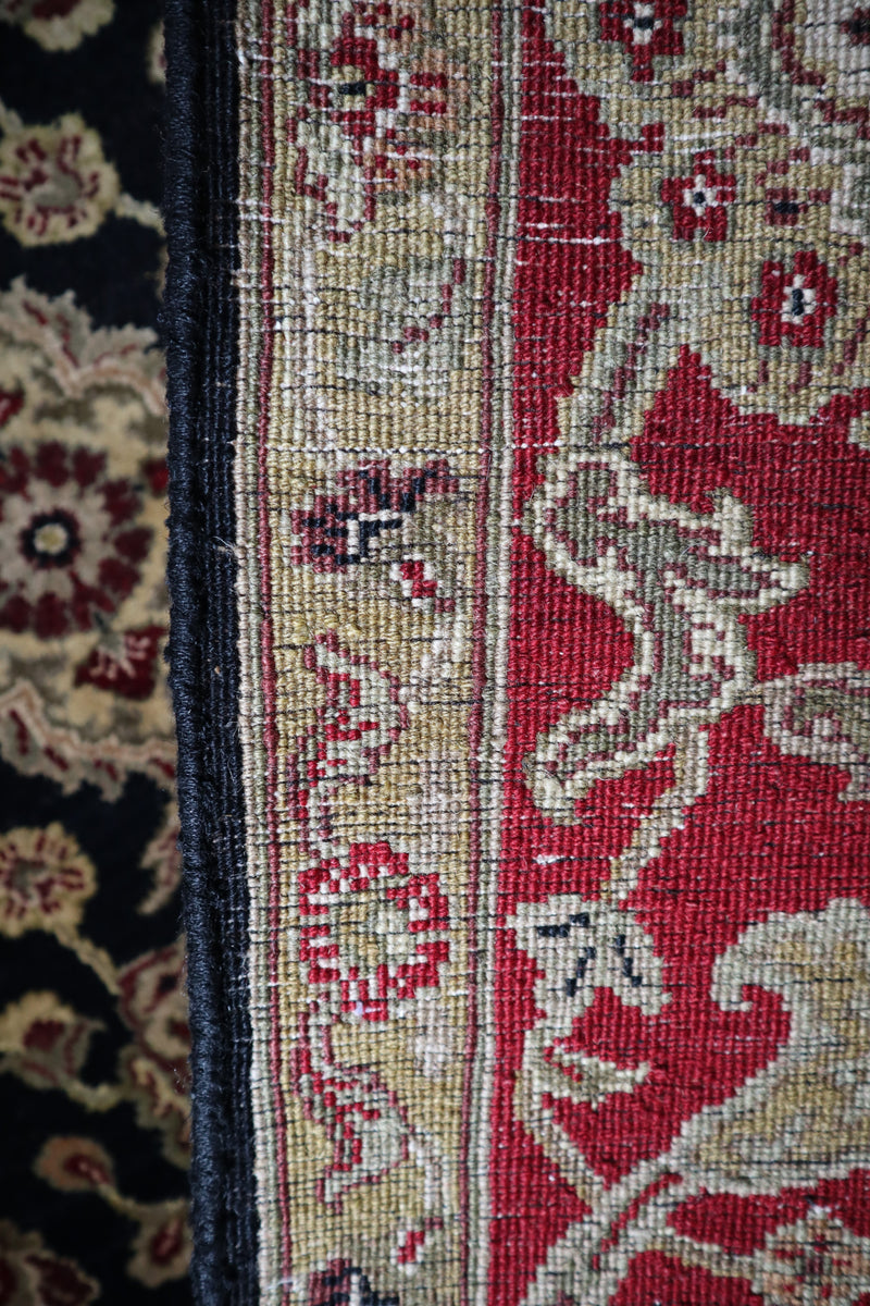 Jaipur Rug, Black Rug, Hand Knotted Oriental Rug