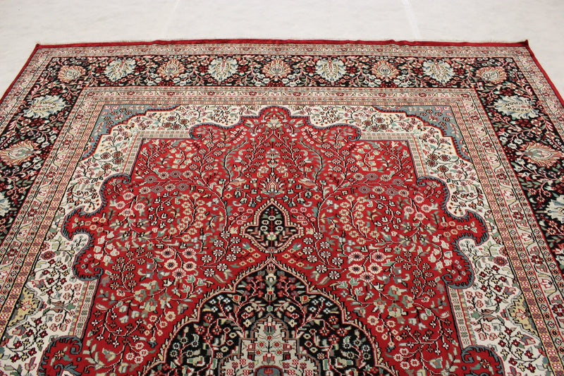 Colorful Rug, Jammu Kashmir Rug, Fine Quality, Hand Knotted Rug, 9x12 Area Rugs