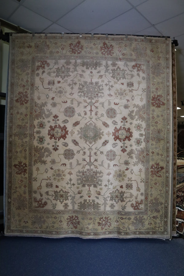 Oushak Rug, Persian Hand Knotted Rug, 8x10 Area Rug