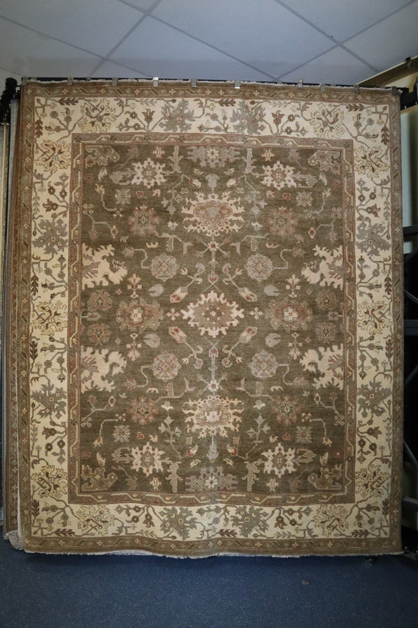 Persian Design Rug, Oushak Wool Rug, Traditional Area Rug