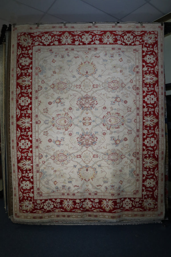 Peshawar Rug, Oriental Area Rug, Colorful Rug, 8x10 Rug