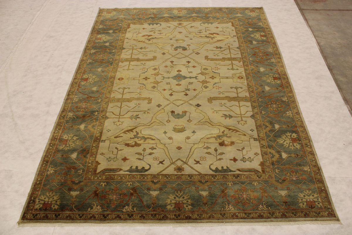 Wool Oriental Rugs, Beige Rugs, Oushak Rug, Area Rugs Near Me, Rugs 9x12