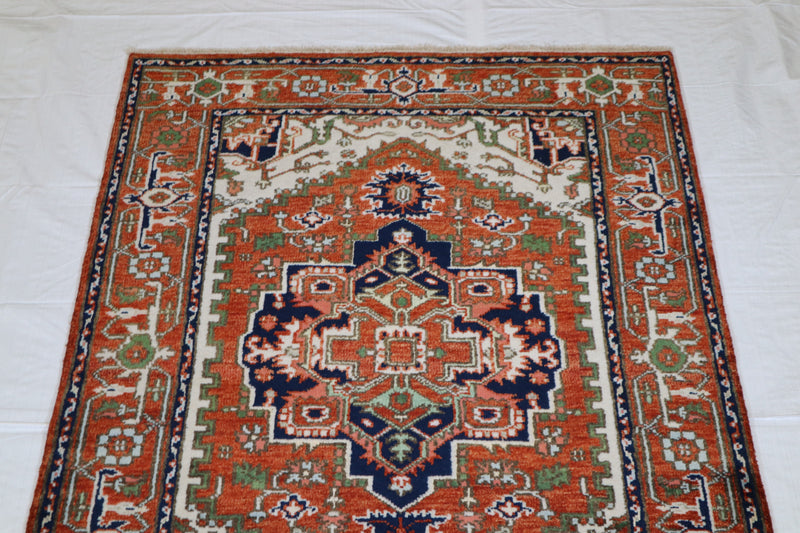 Serapi Rug, Persian Rug, 4x6 Area Rug, Living Room Rug