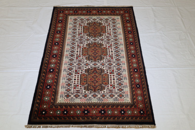 Persian Rug, Hand Knotted Rug, 4x6 Area Rug, Bedroom Rugs